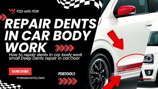 How to repair dents in car body work car door dent repairprofessional Dry Dent2023 [upl. by Feirahs247]