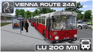 OMSI 2  Vienna Route 24a LU 200 M11 [upl. by Nivart]