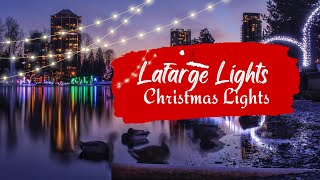 Walking tour4KChristmas lights at Lafarge Lake 2022Coquitlam Free Christmas lights in Vancouver [upl. by Atteselrahc]