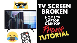 TV SCREEN BROKEN PRANK TUTORIAL  LAPTOP  DESKTOP  CREATOR PH  TCL TV [upl. by Nylzor]