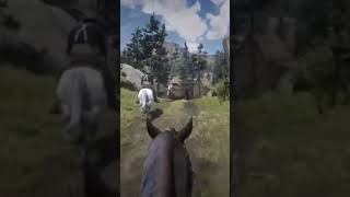 Horse attack reddeadredemption reddeadredemption2 reddeadonline horse [upl. by Brittani686]