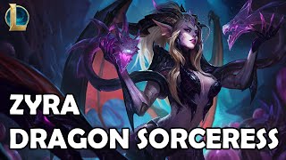 Dragon Sorceress Zyra Skin Spotlight from League of Legends [upl. by Mar333]