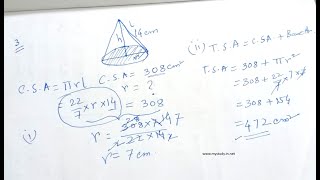 Surface Area of Cone  CBSE Math 9  Q3 [upl. by Ulrich]