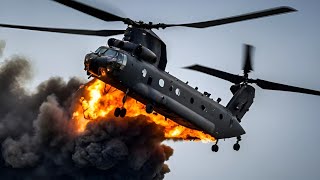 TERRIFYING Russian CH47F Chinook Helicopter Carrying Millions of Ammunition Destroyed by Ukraine [upl. by Winifield]