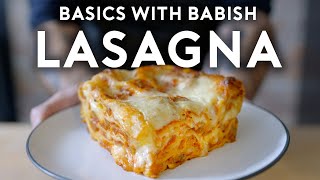 UltraMelty Bechamel Lasagna  Basics with Babish [upl. by Ydissak937]