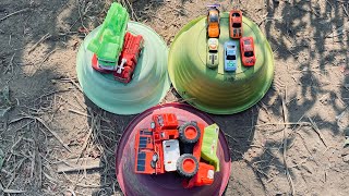 Mencari amp Menemukan Mainan di balik BakRantang ada Bus Tayo Truk Oleng Mobil Balap Hot Wheels [upl. by Akire778]