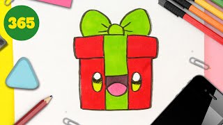 COMMENT DESSINER UN CADEAU DE NOËL KAWAII ❤️ Dessins kawaii facile [upl. by Yetti169]