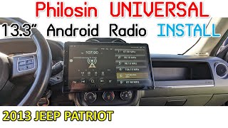 Philosin 133quot Universal Double DIN Rotatable Android Car Stereo INSTALL 2013 JEEP PATRIOT [upl. by Eronel893]