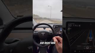 Incredible 🤖 Tesla DecisionMaking in Rainy Conditions 🌧️ [upl. by Dirraj24]