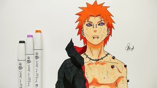 How To Draw Pain  Step By Step Tutorial  Naruto Shippuden [upl. by Annitsirhc]