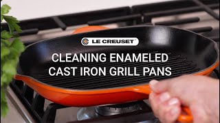 How to Clean Le Creuset Grill Pans and Skillets [upl. by Lessur]