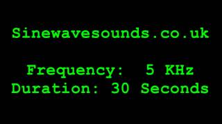 5KHz  5000 Hz Test tone  Sound  Tweeter Test [upl. by Stralka246]