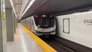 TTC Toronto Rocket Southbound Train on line 1 Arriving amp Departing Osgoode Stn May 29th 2023 [upl. by Aileve]