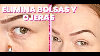 Maquillaje para ojeras y BOLSAS técnica completa [upl. by Hairahs]