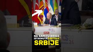 Zastava Srbije iza Putina na samitu BRIKS🇷🇸❤️ [upl. by Bentlee400]