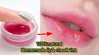 How to make lip and cheek tint at homeDIY lip tintnatural Liptinteasy way [upl. by Goode890]