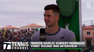 Hubert Hurkacz Discusses His Success On Clay  Monte Carlo First Round [upl. by Alesi233]