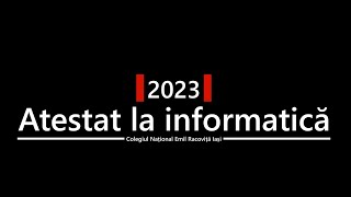 Atestat la informatica 2023  Colegiul National Emil Racovita Iasi [upl. by Parthen453]