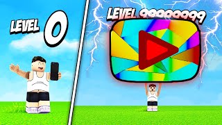 GETTING MAX LEVEL YOUTUBER in Roblox Youtube Tycoon [upl. by Kristofor]