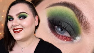 Green And Red Christmas Makeup  BPERFECT CARNIVAL THE ANTIDOTE  NABLA GLITTER PALETTE [upl. by Waly543]