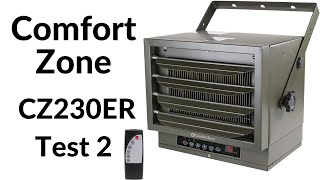 Comfort Zone Heater CZ23OER 240v 7500w Test 2 After with Fix [upl. by Aiuqcaj273]