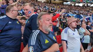 Tartan Army sing Well Be Coming at the MHP Arena Stuttgart [upl. by Jael]