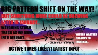 BIG pattern change Southern snow Winter weather chances to start 2024 Late January action [upl. by Trevah735]