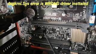 dxgkrnl Sys error is WRONG driver insttaled mobo Asus a68hm e Full HD 1080p [upl. by Nerol624]