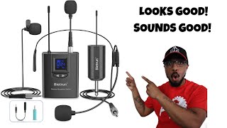 UHF Wireless Lavalier Lapel Microphone SystemHeadset MicStand Mic 165ft Range REVIEW [upl. by Larianna237]