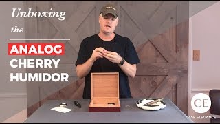 Unboxing the Analog Cherry Finished Humidor by Case Elegance [upl. by Bohman44]