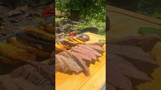 Bushcraft Steak and Potatoes  Cooking on the Campfire survival camping lifehacks bushcraft [upl. by Karalynn]