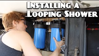 Recirculating Shower Build  Part 2  RV Renovation [upl. by Ayikan]