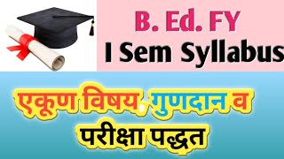 B Ed Syllabus Various University BEd Abhyaskram BEd Marking Semester sciencecorridor6339 [upl. by Steel]