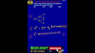 How many mitotic divisions are needed for a single cell to make 128 cells [upl. by Burrus]