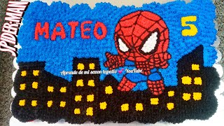 pastel de spiderman de cupcakes  spiderman cake  pastel del hombre araña [upl. by Ikcir]