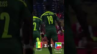 Africa Cup of Nations AFCON 2022  Senegal vs Equatorial Guinea  3  1  CAF  shorts sports [upl. by Stolzer467]