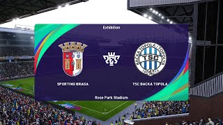 Sporting Braga vs TSC Bačka Topola 08082023 UEFA Champions League PES 2021 [upl. by Aiden]