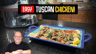 HOW TO MAKE TUSCAN CHICKEN  EASY SLOW COOKER METHOD [upl. by Hcir]