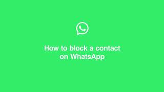 How to Block a Contact  WhatsApp [upl. by Noet]