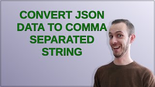 Unix Convert json data to comma separated string [upl. by Cob]