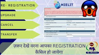 Nielit reregistration  cancel your registration  upgrade your registration [upl. by Atinat481]