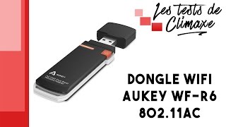 Test dun dongle WiFi clé WiFi Aukey WFR6 80211ac [upl. by Nairehs694]