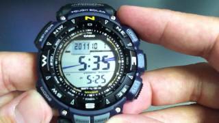 Casio Pathfinder PAG240B2 Compass Altimeter Watch [upl. by Naujak]