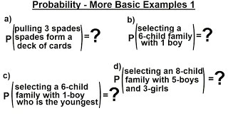 Probability amp Statistics 21 of 62 Probability  4 More Basic Examples [upl. by Winonah123]