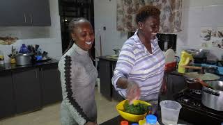 Cooking Chicken with Kienyeji greens and Ugali with Maureen Nashid [upl. by Limaa]