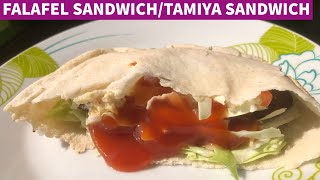 Tamiya Sandwich  Falafel Sandwich  Yummy Arabic Sandwich  Hibooz Tasty Corner [upl. by Attenev993]