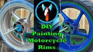 DIY Painting Motorcycle Rims [upl. by Aseeral]