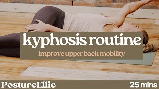 20 mins Posture Routine for Kyphosis Rounded Upper Spine [upl. by Helbonia]