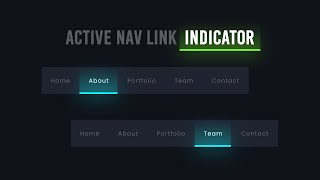 Active Nav Link indicator With Javascript [upl. by Wanfried]