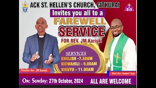 KISWAHILI SERVICE 27th OCT [upl. by Weinreb]